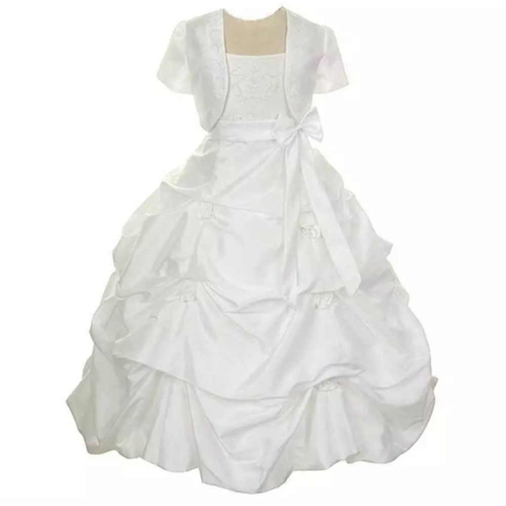 White 2T flower girl dress 24 mo